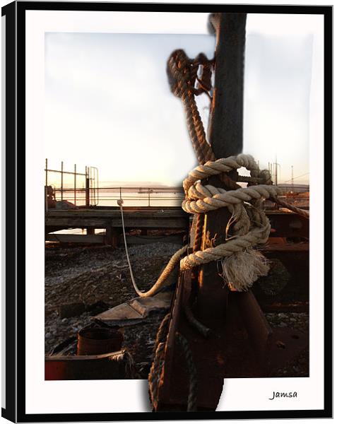 Ropes away Canvas Print by james sanderson