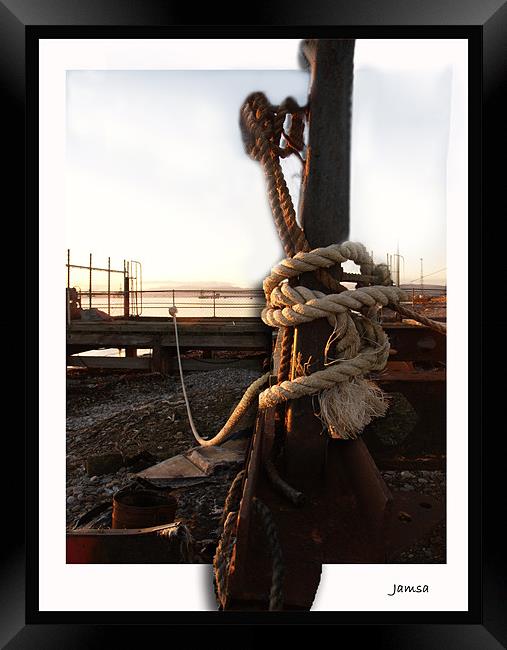 Ropes away Framed Print by james sanderson