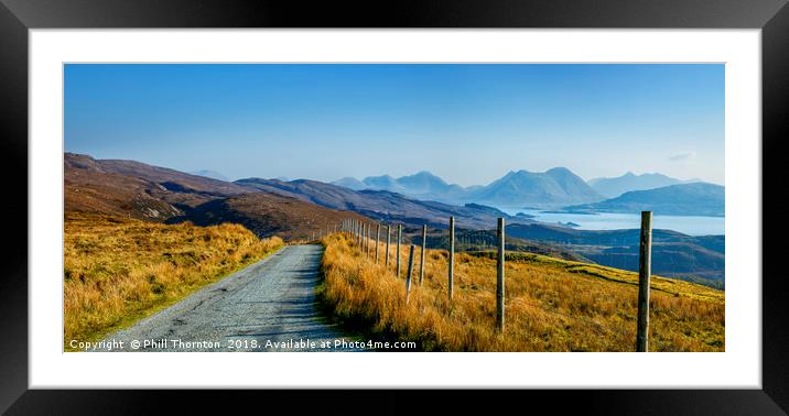 View from the Isle of Raasay to the Isle of Skye. Framed Mounted Print by Phill Thornton