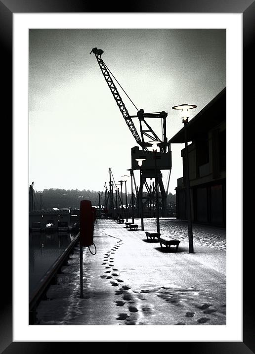 Chatham Historic Dockyard Crane Framed Mounted Print by Doug McRae