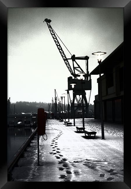Chatham Historic Dockyard Crane Framed Print by Doug McRae