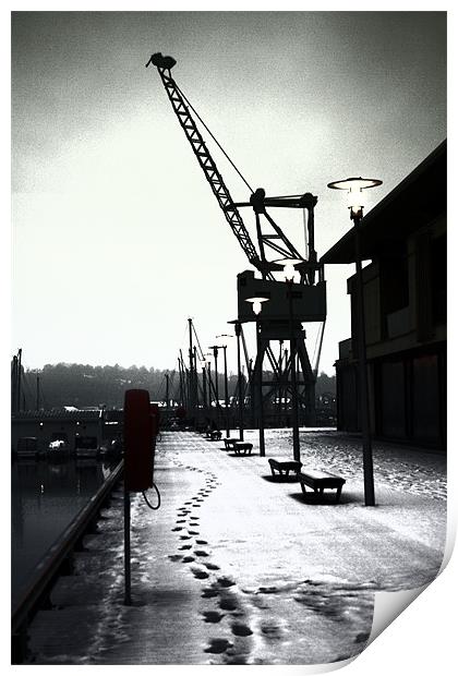 Chatham Historic Dockyard Crane Print by Doug McRae