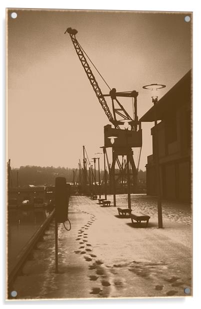 Dockyard Crane Acrylic by Doug McRae