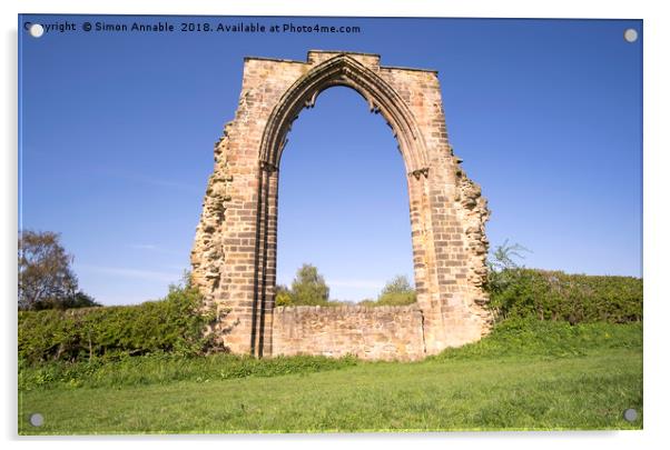 Dale Abbey Arch Acrylic by Simon Annable