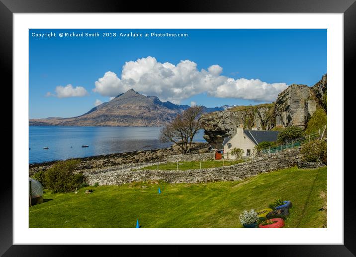 Harbour Cottage, Elgol, Isle of Skye. Framed Mounted Print by Richard Smith