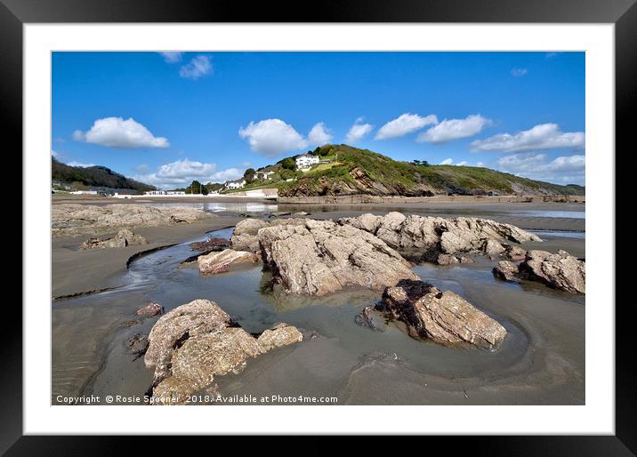 MIllendreath Beach in Looe,  South East Cornwall Framed Mounted Print by Rosie Spooner