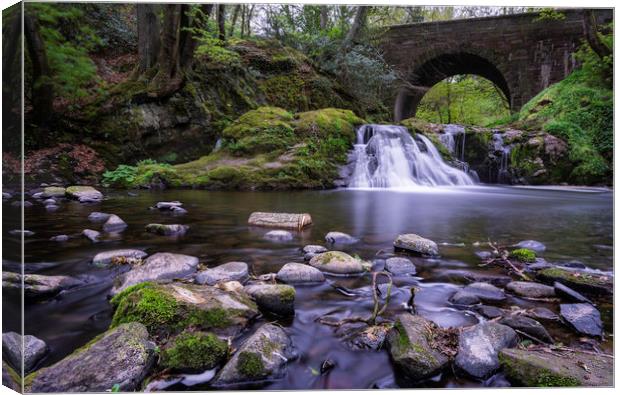 The Milky Flow of Arbrilot Falls Canvas Print by Stuart Jack