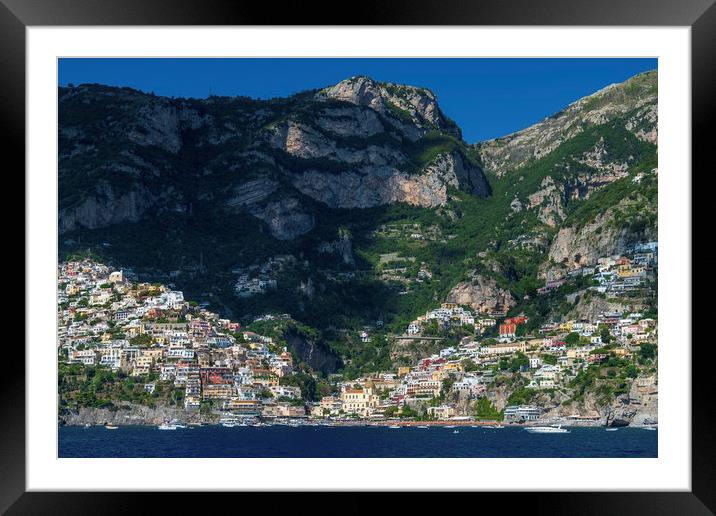 Positano Italy Framed Mounted Print by Andrew Wheatley