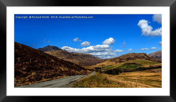 The road down to Kilmarie. Framed Mounted Print by Richard Smith