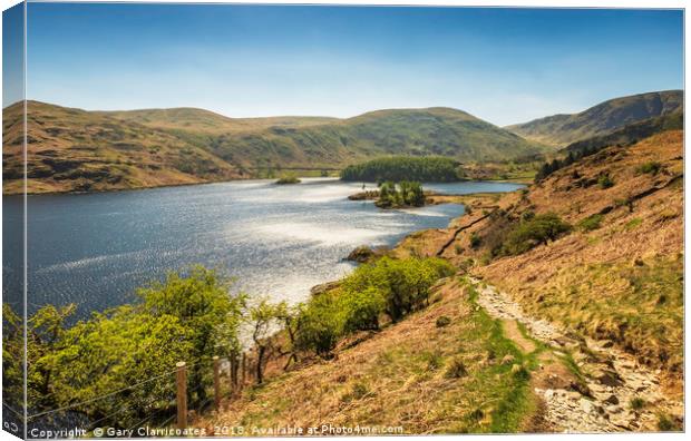Sunny Haweswater Canvas Print by Gary Clarricoates