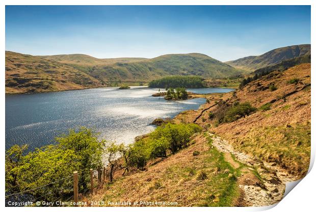 Sunny Haweswater Print by Gary Clarricoates