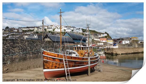 Mevagissey Trawler Print by Mike Hughes