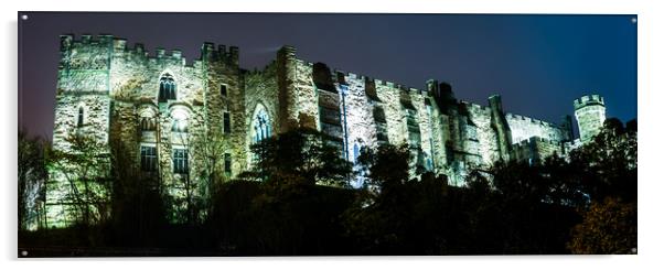 Illuminated Durham Castle Acrylic by Naylor's Photography