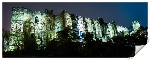 Illuminated Durham Castle Print by Naylor's Photography