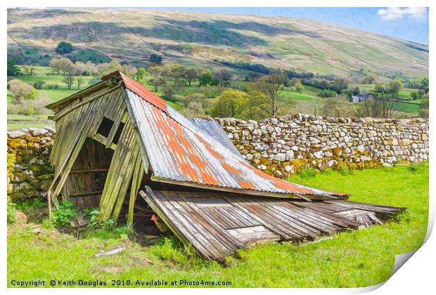 The old shed Print by Keith Douglas