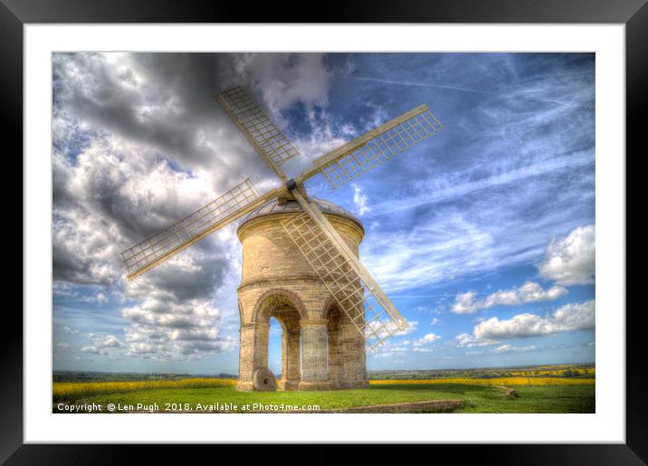 Chesterton Windmill Framed Mounted Print by Len Pugh