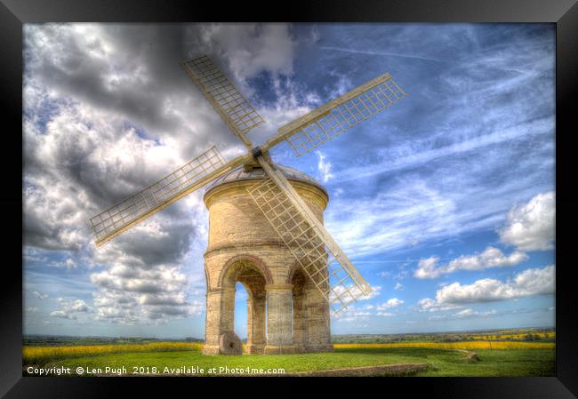 Chesterton Windmill Framed Print by Len Pugh