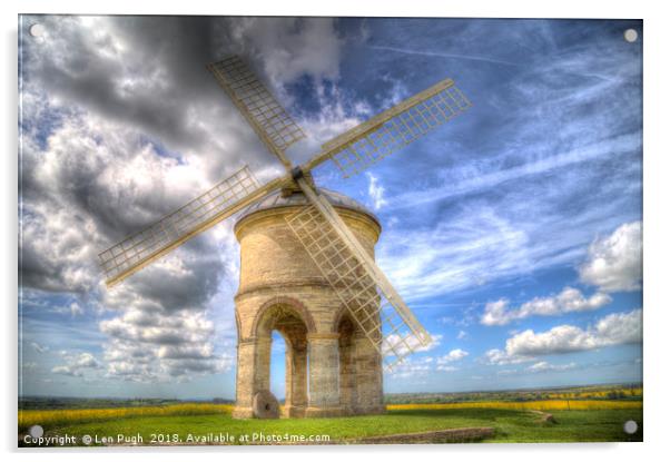 Chesterton Windmill Acrylic by Len Pugh