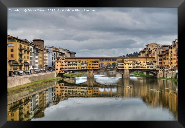 Ponte Vecchio Florence Framed Print by Diana Mower