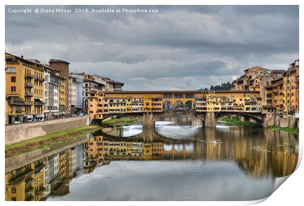 Ponte Vecchio Florence Print by Diana Mower