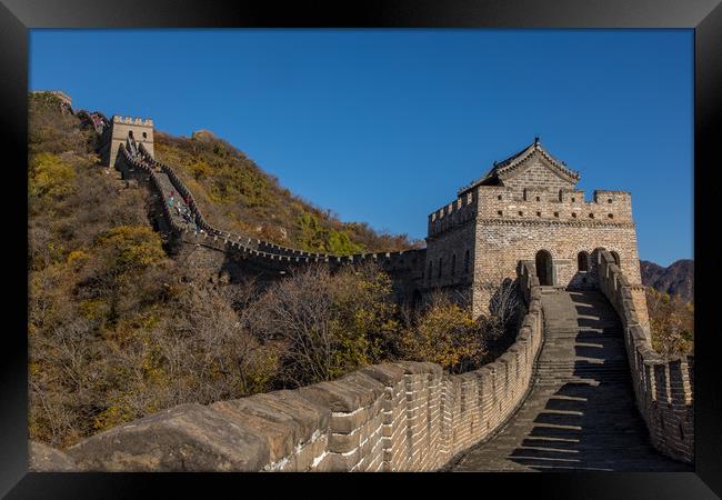 Chinese Wall at Mutianyu Framed Print by Thomas Schaeffer