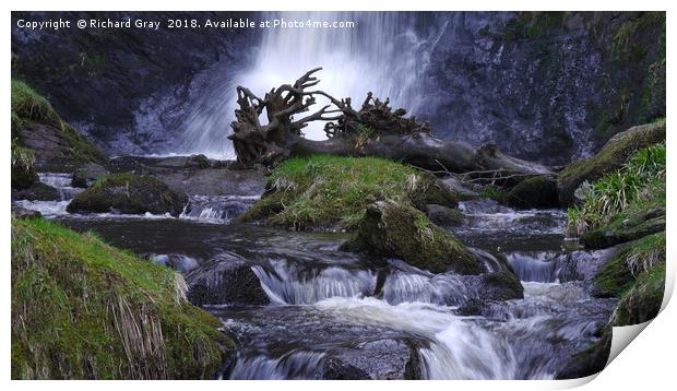 The stunning Pistyll Rhaeadr Waterfall, Snowdonia Print by Richard Gray