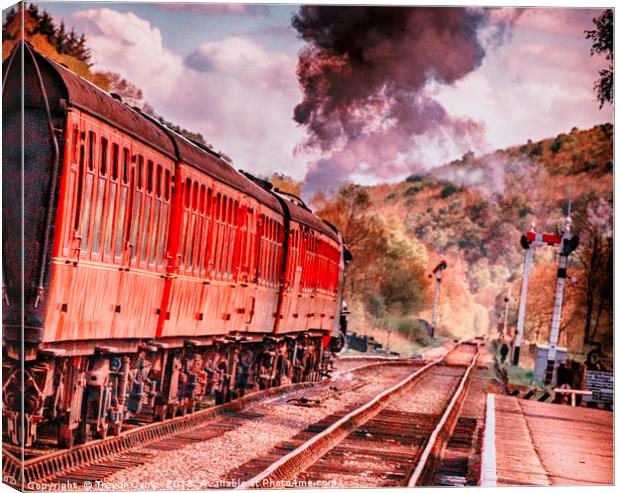 Steaming down the Infinity Line Canvas Print by Trevor Camp