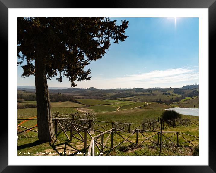 Luscious Tuscany Framed Mounted Print by Ben Delves