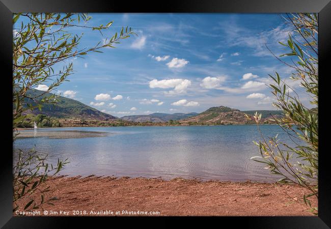 The Colourful Lac du Salagou  Framed Print by Jim Key