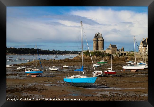 The Solidor Tower Saint Malo Brittany Framed Print by michael Bryan