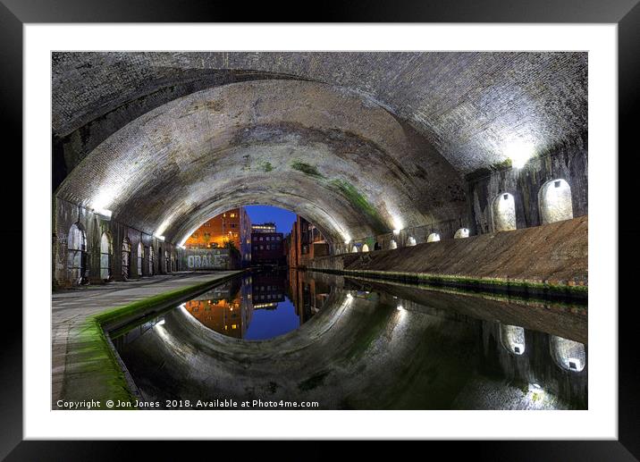 The Old Canal Tunnel, Birmingham Framed Mounted Print by Jon Jones