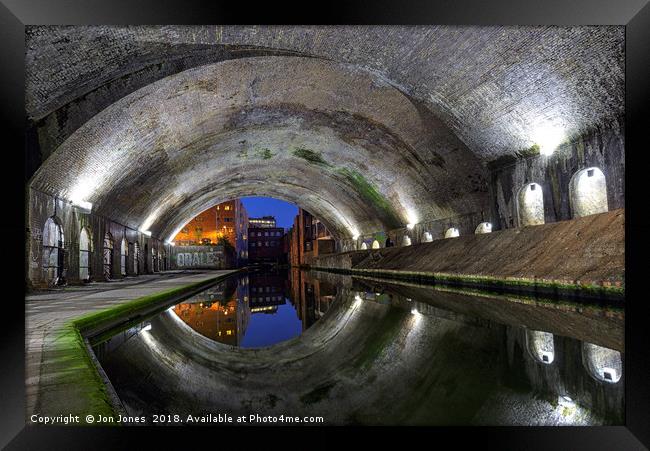 The Old Canal Tunnel, Birmingham Framed Print by Jon Jones