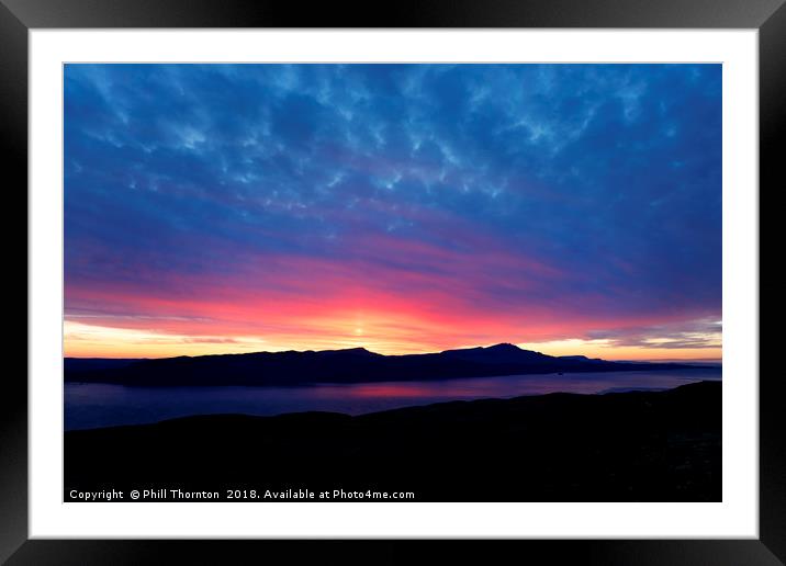 Sunsetting over Portree and the Storr, Isle of Sky Framed Mounted Print by Phill Thornton