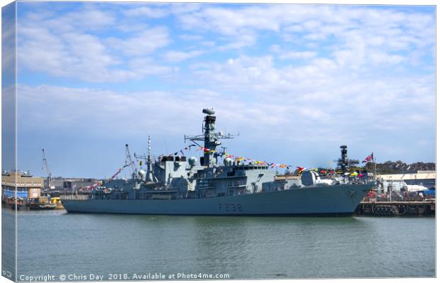 HMS Northumberland Canvas Print by Chris Day
