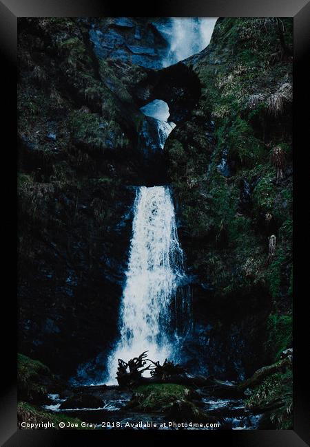 Pistyll Waterfall Framed Print by Joe Gray