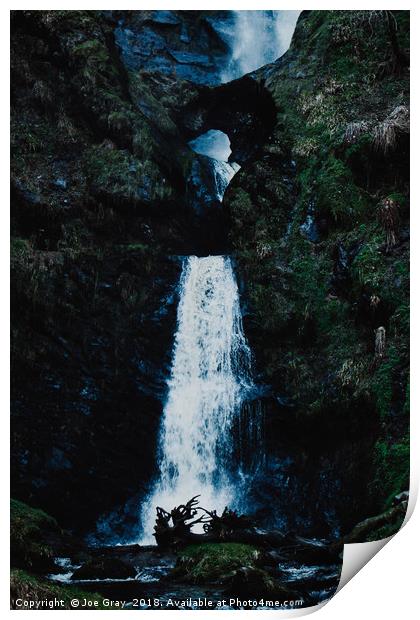 Pistyll Waterfall Print by Joe Gray