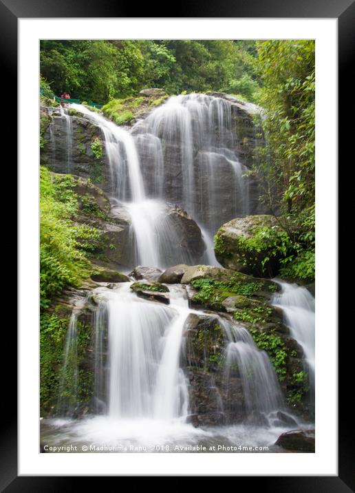 Waterfall at the rock garden Framed Mounted Print by Madhurima Ranu