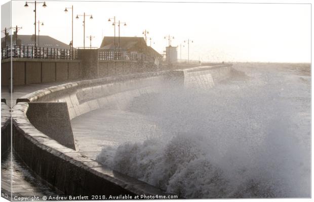 Stormy weather at Porthcawl, UK Canvas Print by Andrew Bartlett