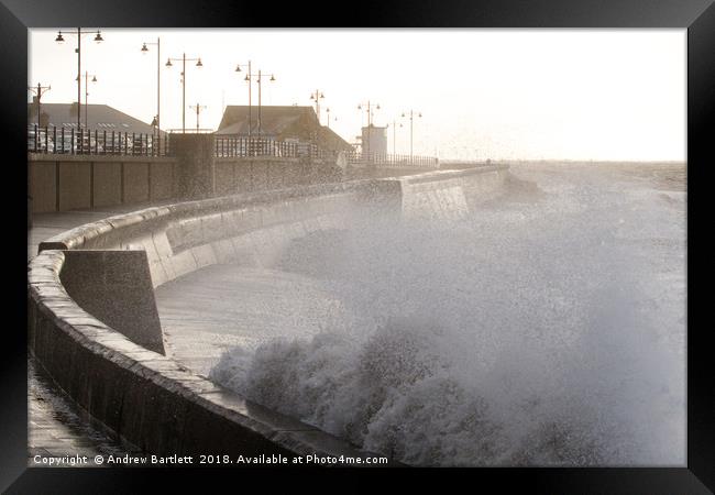 Stormy weather at Porthcawl, UK Framed Print by Andrew Bartlett