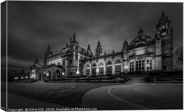 Kelvingrove Art Gallery and Museum Canvas Print by Angela H
