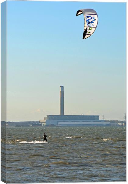 Kite Surfing Canvas Print by Donna Collett