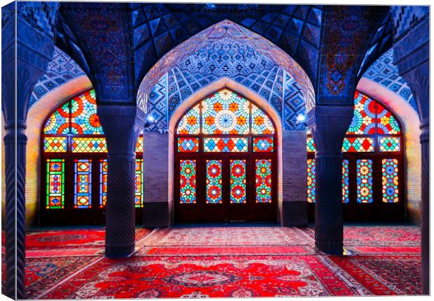 Pink Mosque, Iran Canvas Print by Alexandre Rotenberg