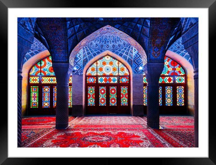 Pink Mosque, Iran Framed Mounted Print by Alexandre Rotenberg