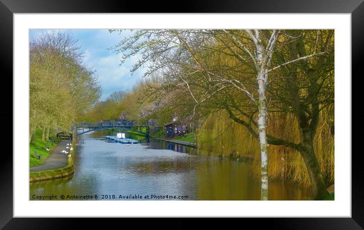 Hythe Royal Military Canal Framed Mounted Print by Antoinette B