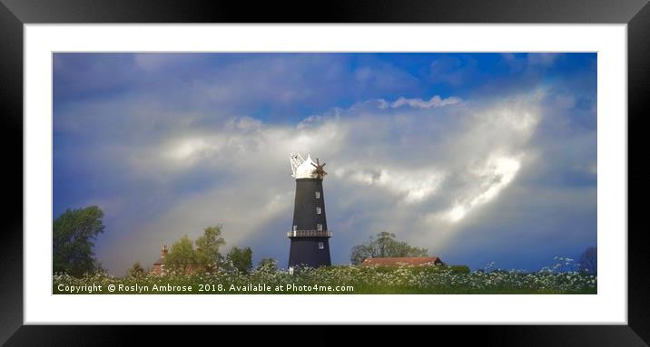 Sibsey Trader Windmill Framed Mounted Print by Ros Ambrose