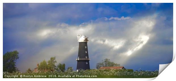 Sibsey Trader Windmill Print by Ros Ambrose