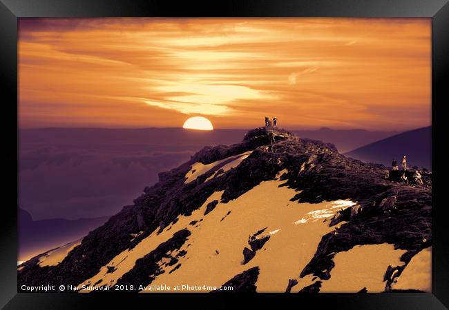 Mt. Snowdon Framed Print by Nar Sunuwar