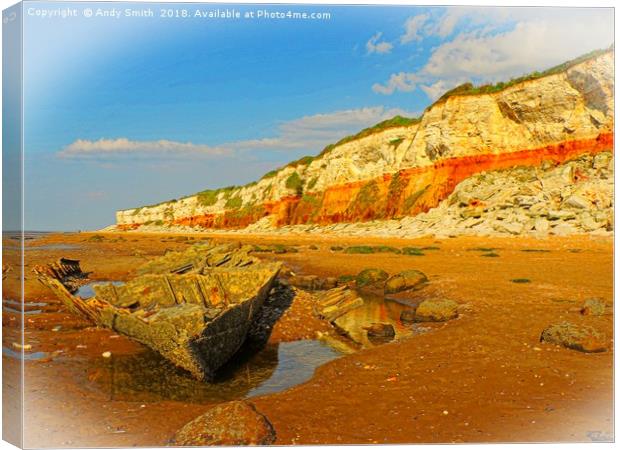 Majestic Hunstanton Cliffs Canvas Print by Andy Smith