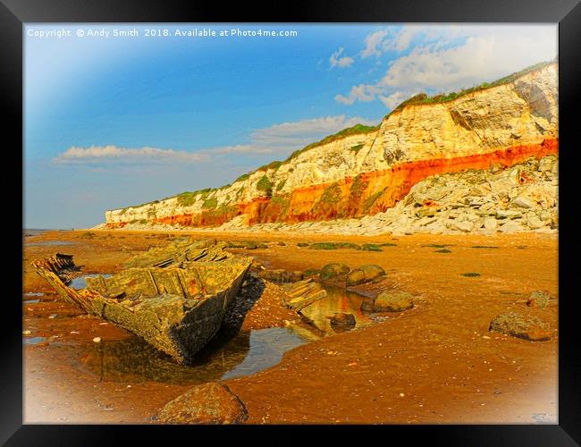 Majestic Hunstanton Cliffs Framed Print by Andy Smith