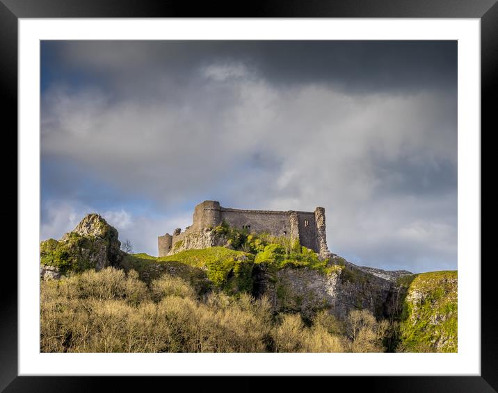 Carreg Cennen Castle, Llandeilo, Carmarthenshire,  Framed Mounted Print by Colin Allen